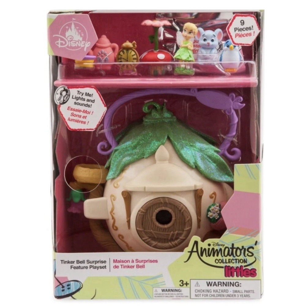 Disney Store Tinker Bell Micro Playset, Disney Animators' Collection Littles NIB